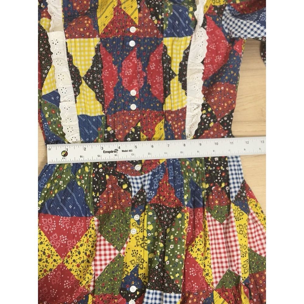 Doen Nicolette Dress | Countryside Patchwork Print | Sz. XXS - Picture 10 of 15